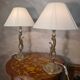 Pair of bronze bedside lamps in Rococo style 42x24, electrical working, very pretty.