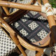 Chairs of terrace bistro type parisien in rattan et scoubidou