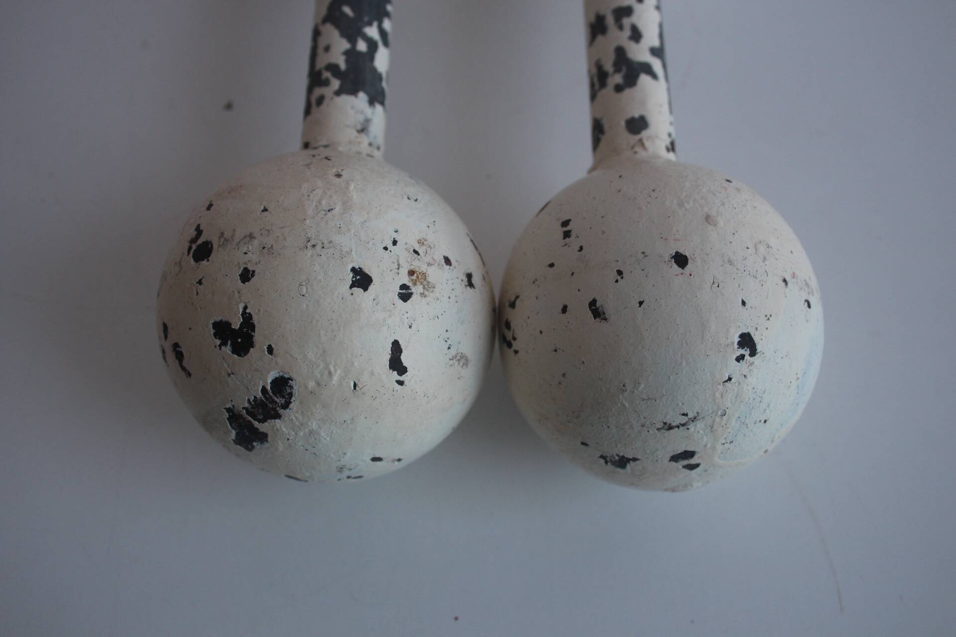 Set of Art deco Double Ball Dumbbells, 1930s.