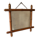 Bamboo effect wooden mirror