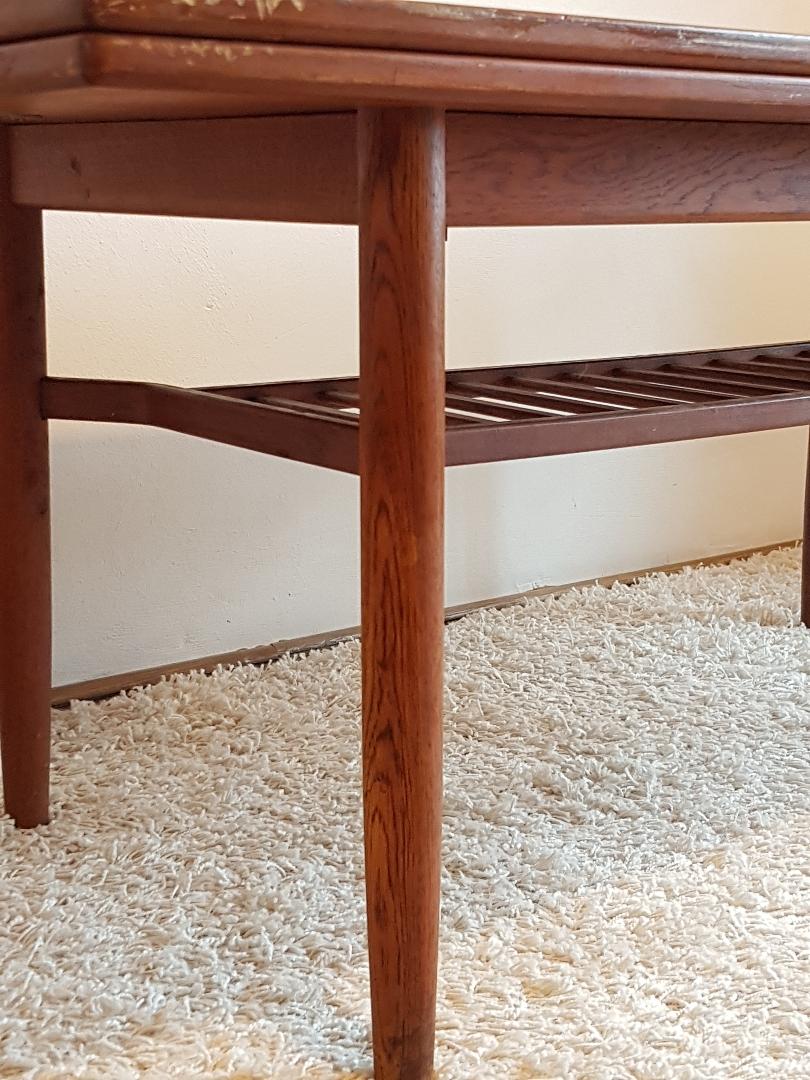 Scandinavian coffee table circa 1960 - by F. Ohlsson in teak (model Sesam, brand Tingstrom)