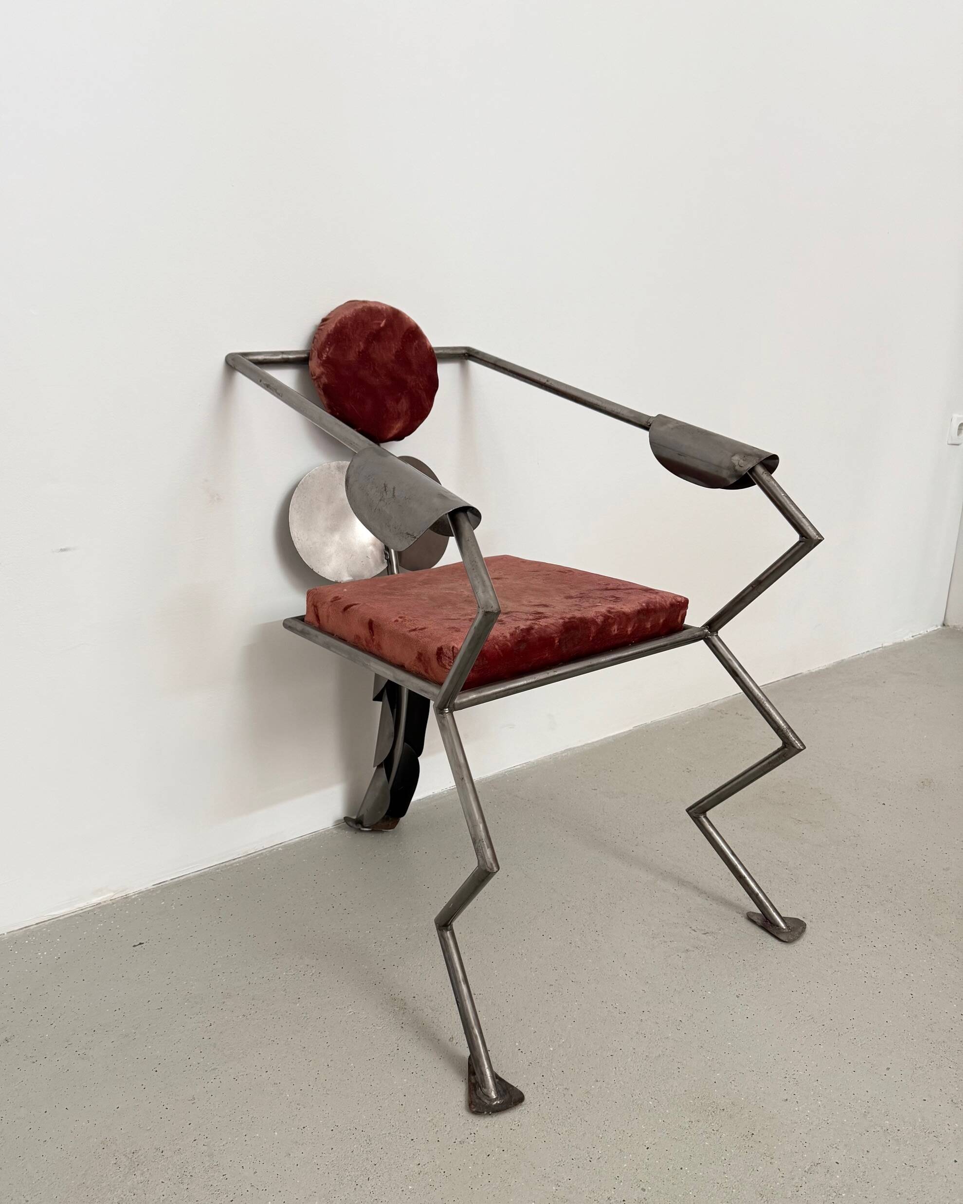 Metal Zoomorphic Brutalist Chair, Germany 1980s