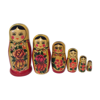 Vintage ancient Russian Matriochka dolls