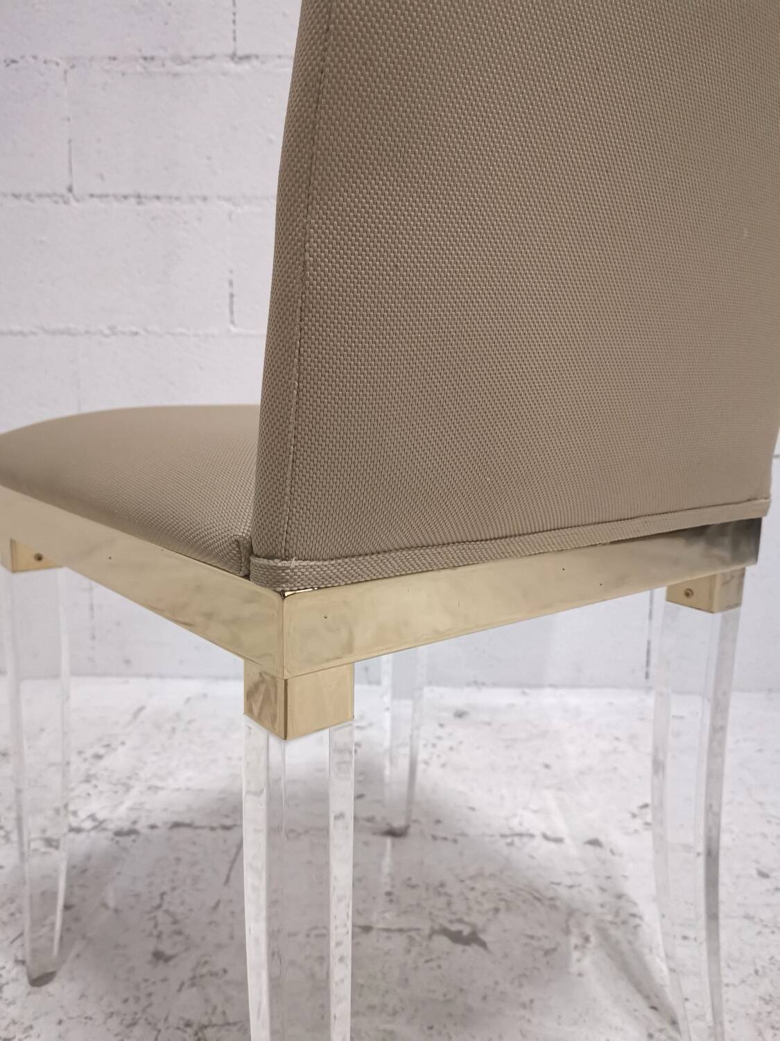 Set de 4 chaises design Hollywood Regency altuglas