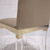 Set of 4 Hollywood Regency altuglas design chairs