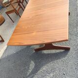 Teak central extension table circa 1960