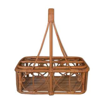 Rattan bottle holder