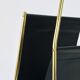 Porte-revues Carl Auböck II Midcentury, laiton et cuir noir, vintage, Autriche