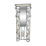 Art Deco 1930s wrought iron coat rack and hat stand
