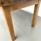Solid oak farmhouse table, square legs.