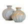 Pair of "Turkos" ceramic vases in mid-century style, Ewald Dahlskog, Bo Fajans, Sweden