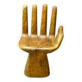 Sculptural armchair in solid wood – hand shape