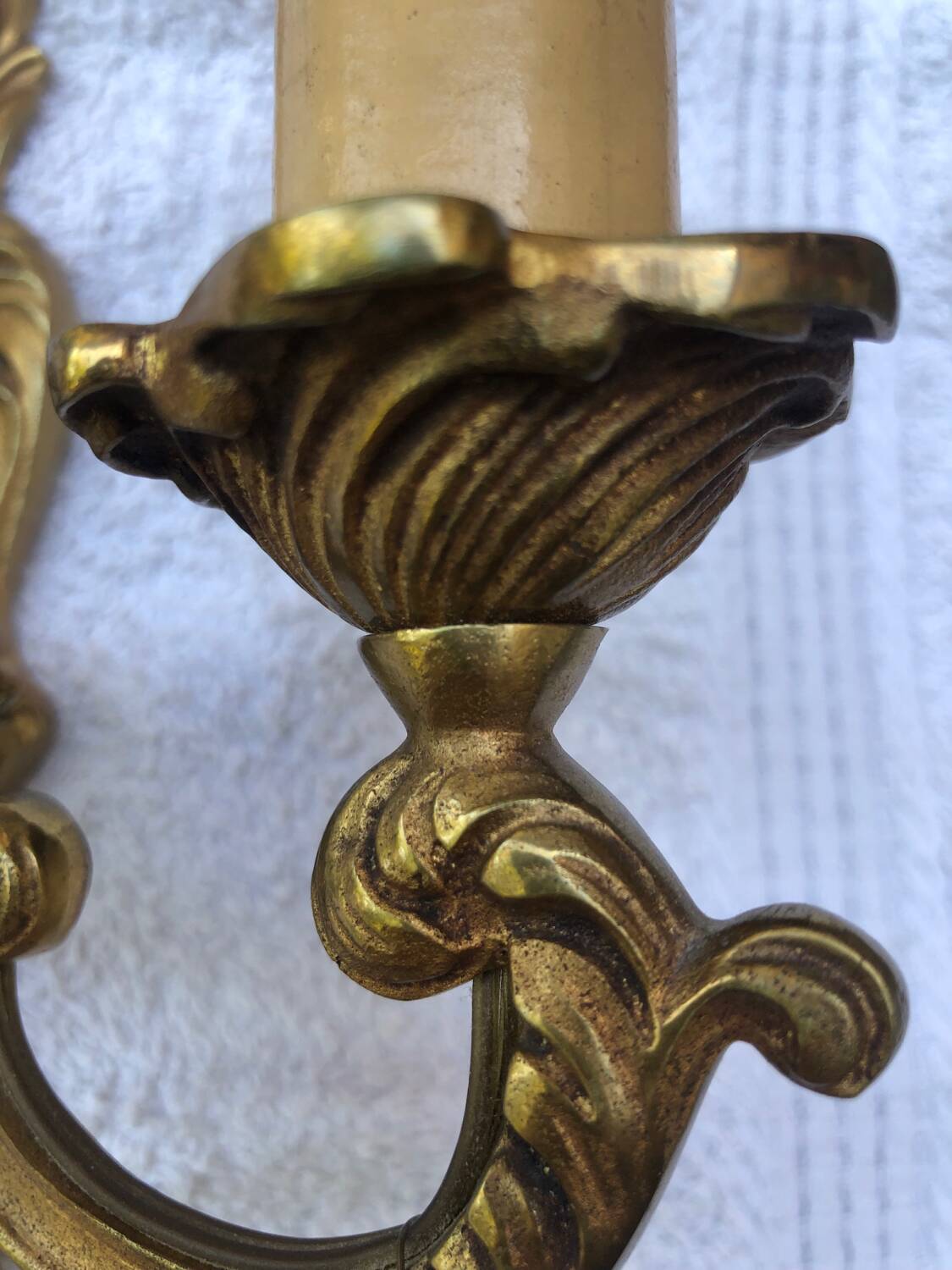 Pair of Louis XV style bronze sconces