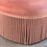 Vintage pink upholstered toad chair