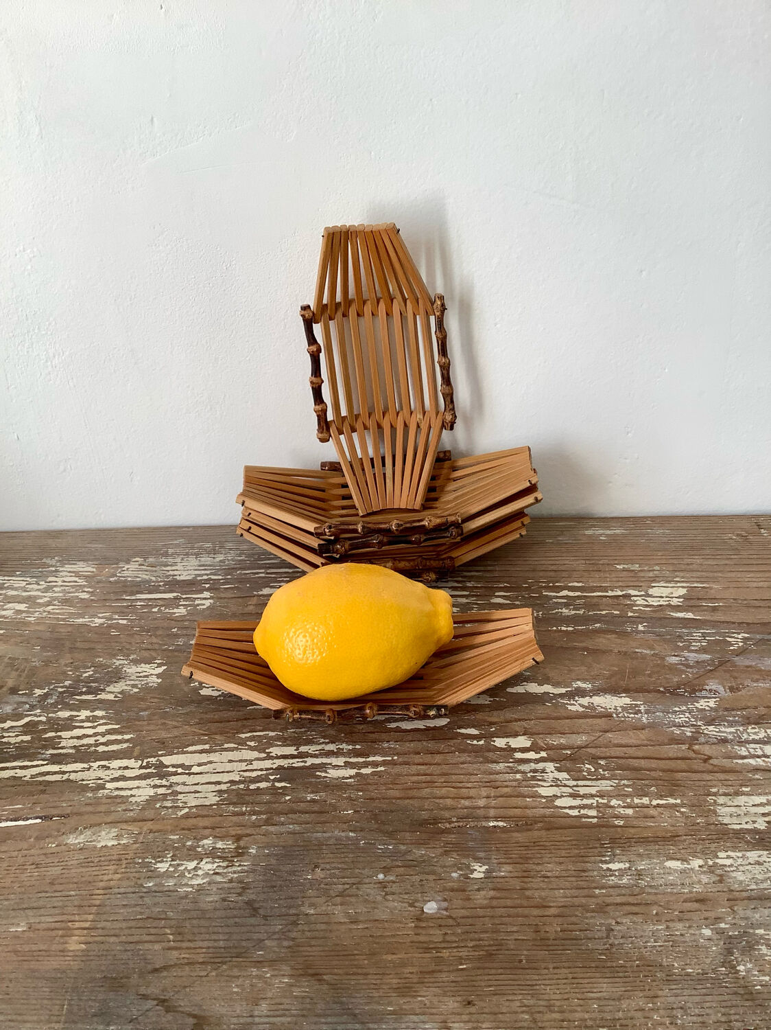 Lot de 6 corbeilles ou panier à fruits ou à pain individuels