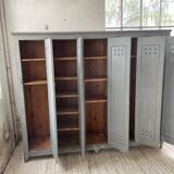 XXL workshop locker with blue patina