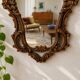 Large vintage baroque mirror in Rococo Louis XV style.