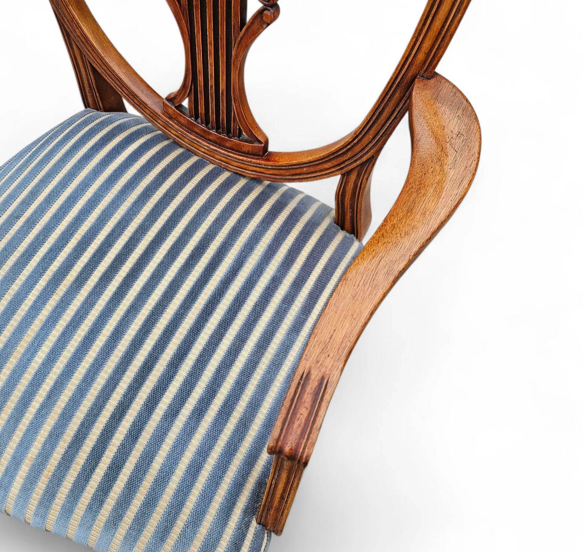 6 x English mahogany Hepplewhite chairs / 1920s