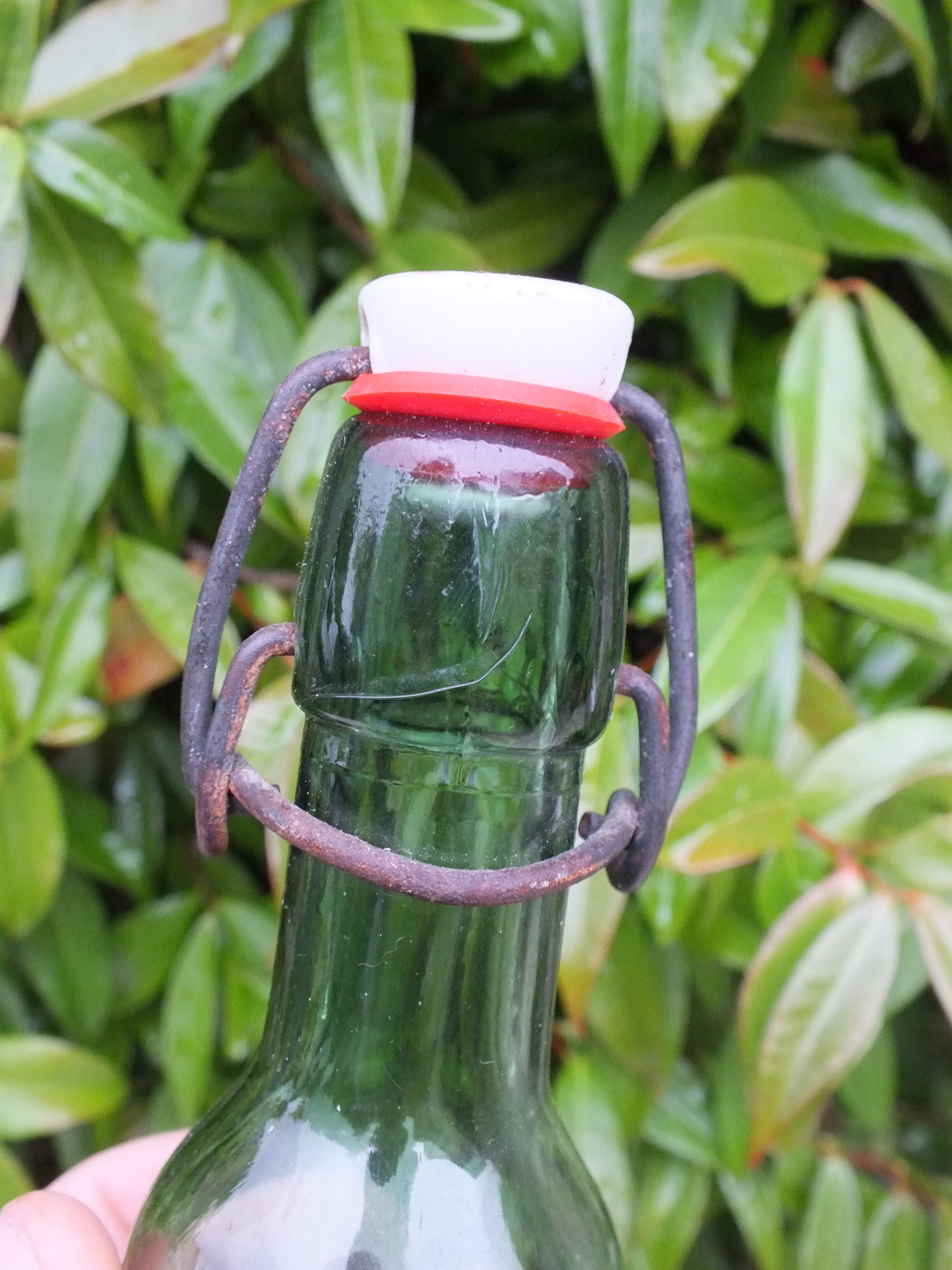 Old bottle of Roulleau beer in Saint Lô (Manche)