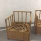 Pair of bamboo and rattan armchairs 1970