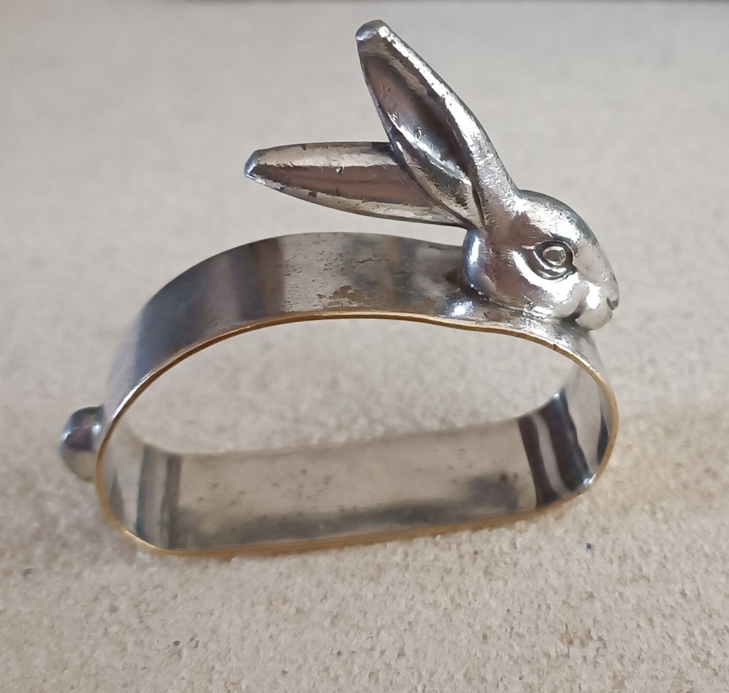 Silver metal napkin ring