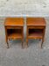 2 tables de chevet Louis XV en merisier 1950