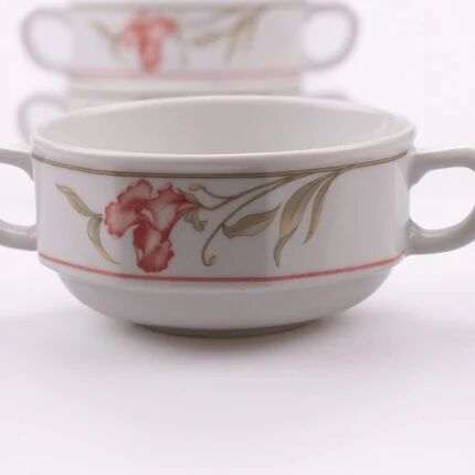 7 bowls with 2 handles in Bauscher Weiden porcelain