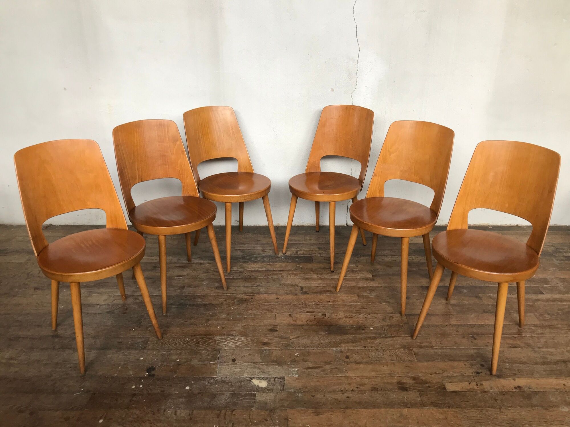 Series of 6 Baumann Mondor chairs