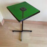 Vintage handcrafted glass side table
