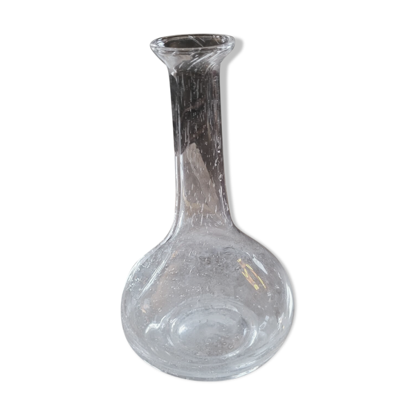 Carafe en verre bullé soufflé – XXᵉ siècle