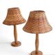 Pair of 1960s Swedish Pine Table Lamps by Ikea — Mid-Century Organic Modern