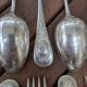 Set of 6 silver plated metal forks and spoons 20g with medallion f