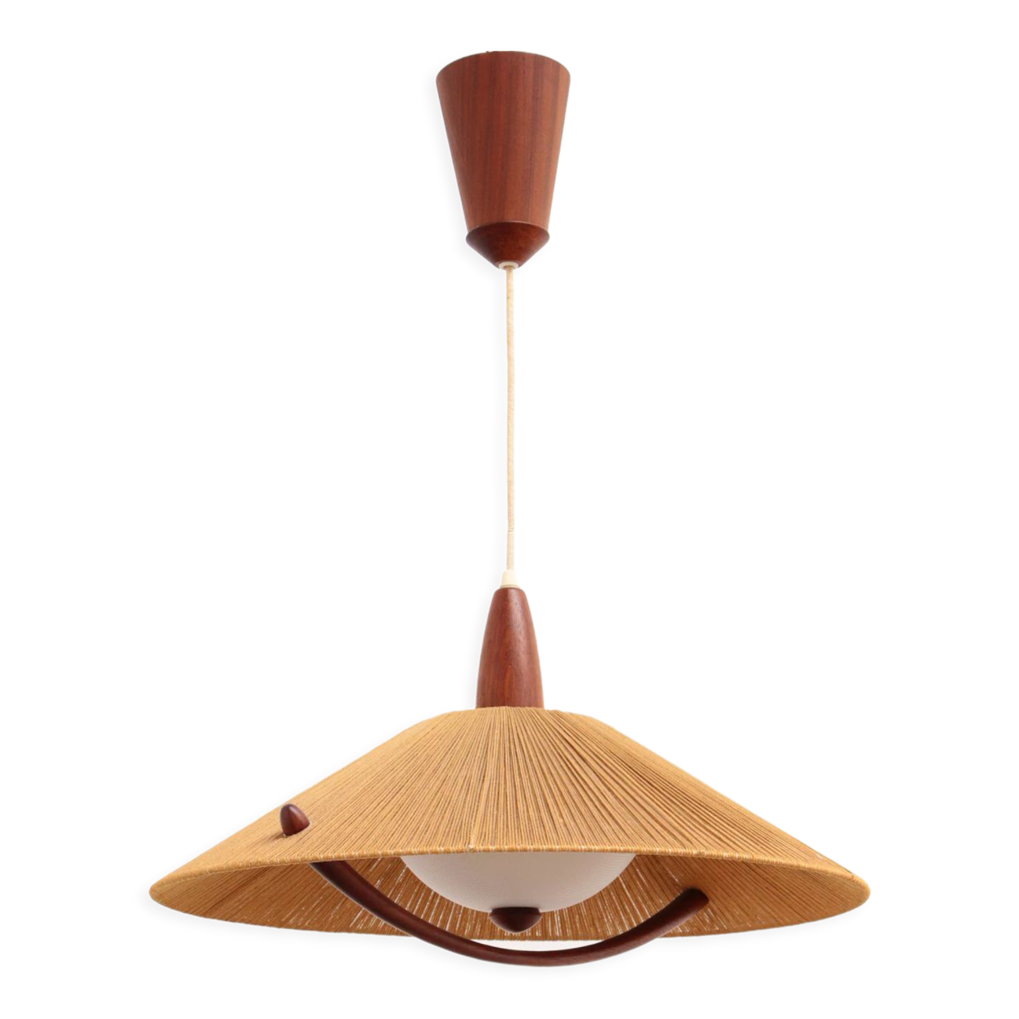 Vintage Temde Hanging Lamp with Plexi Glass, 1960