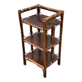 Étagère vintage rotin et osier 3 niveaux 70cm