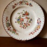 Plat rond terre de fer Minton par Sarreguemines