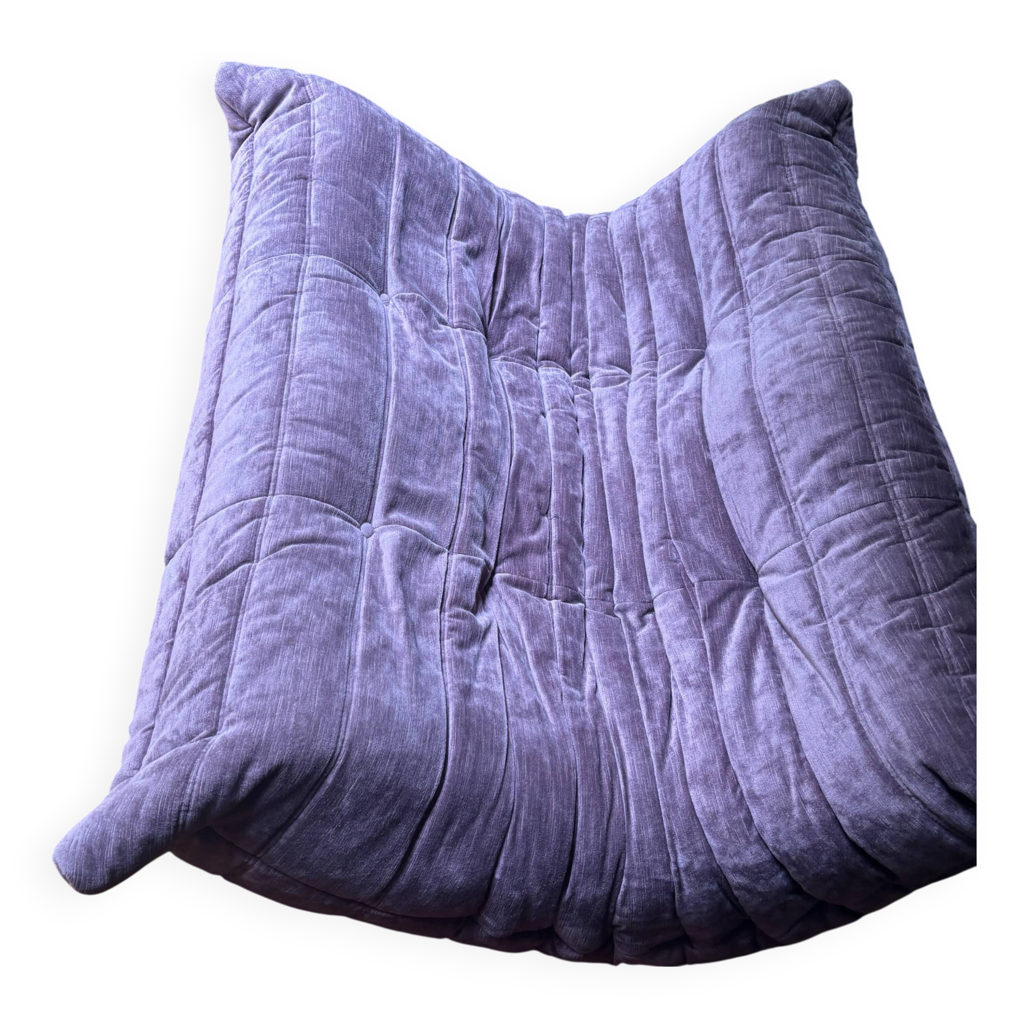 Togo purple sofa set - 2-seater sofa and corner armchair