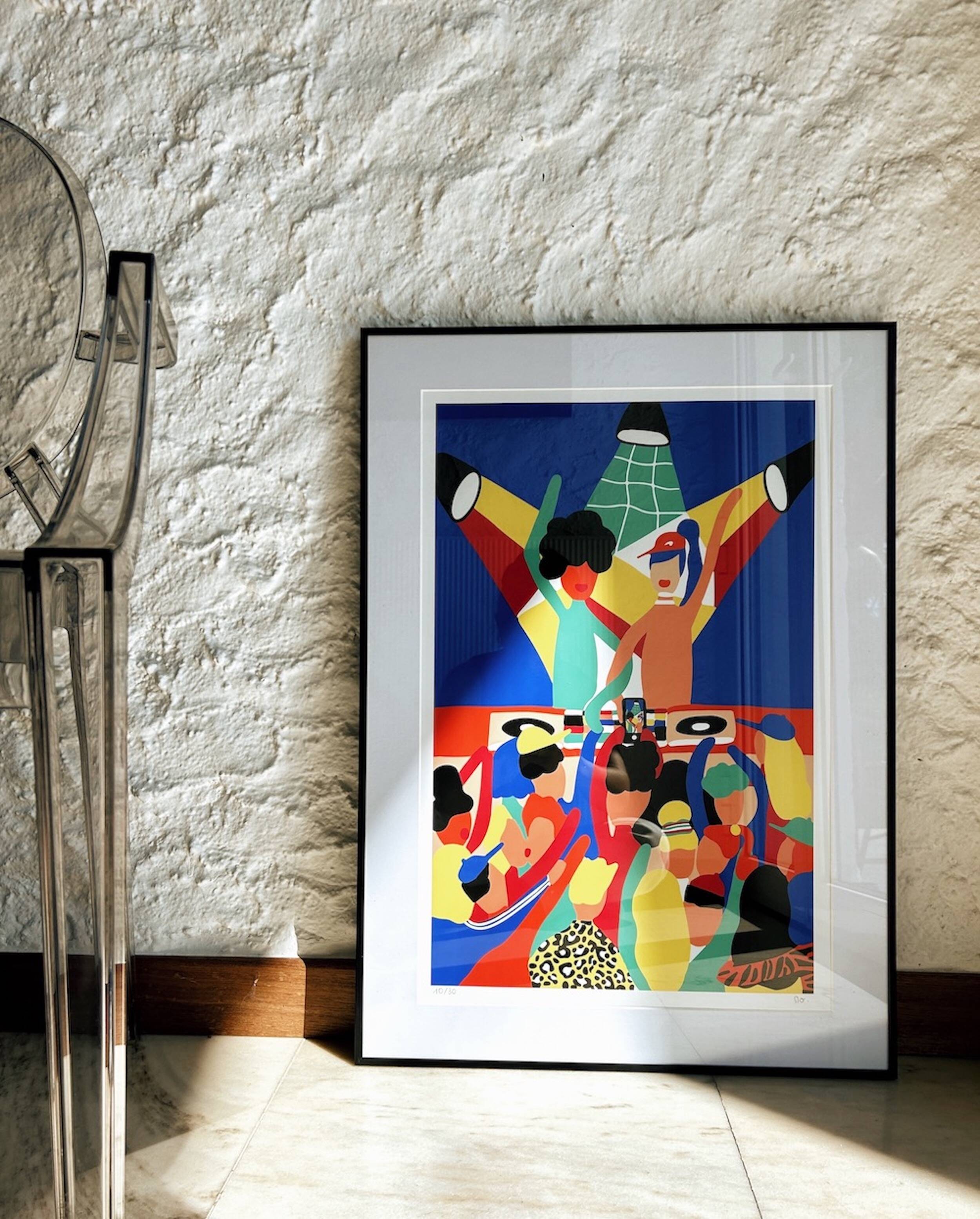 Art poster, signed and numbered by the artist, Couleurs et Fête
