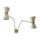 Double hinged wall light design years 50