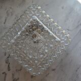 Pressed glass wall light