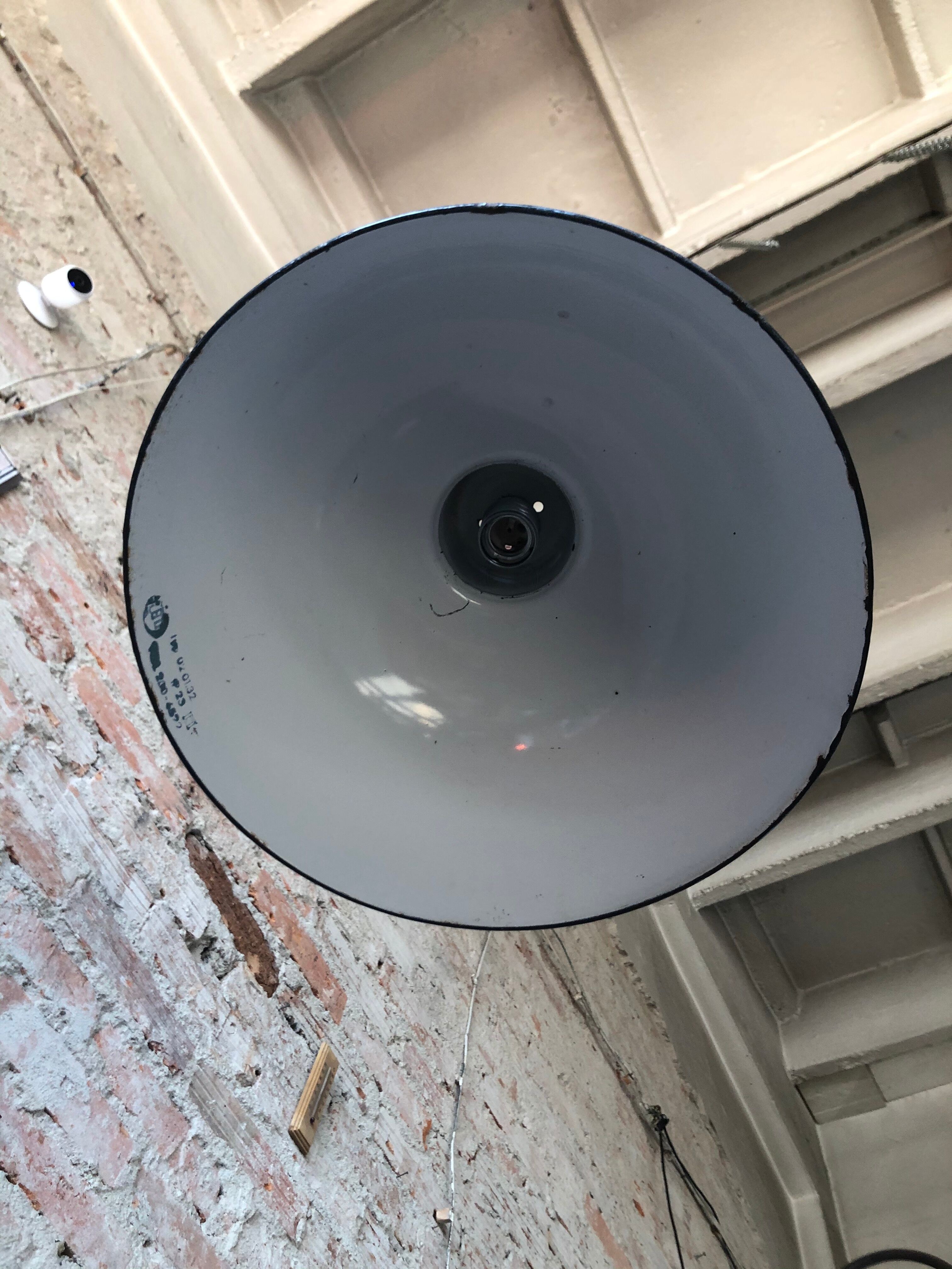 Vintage industrial german model EHS2/S pendant lamp, années 1950