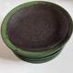 Set de 6 assiettes plates calotte en grès de potier 1970