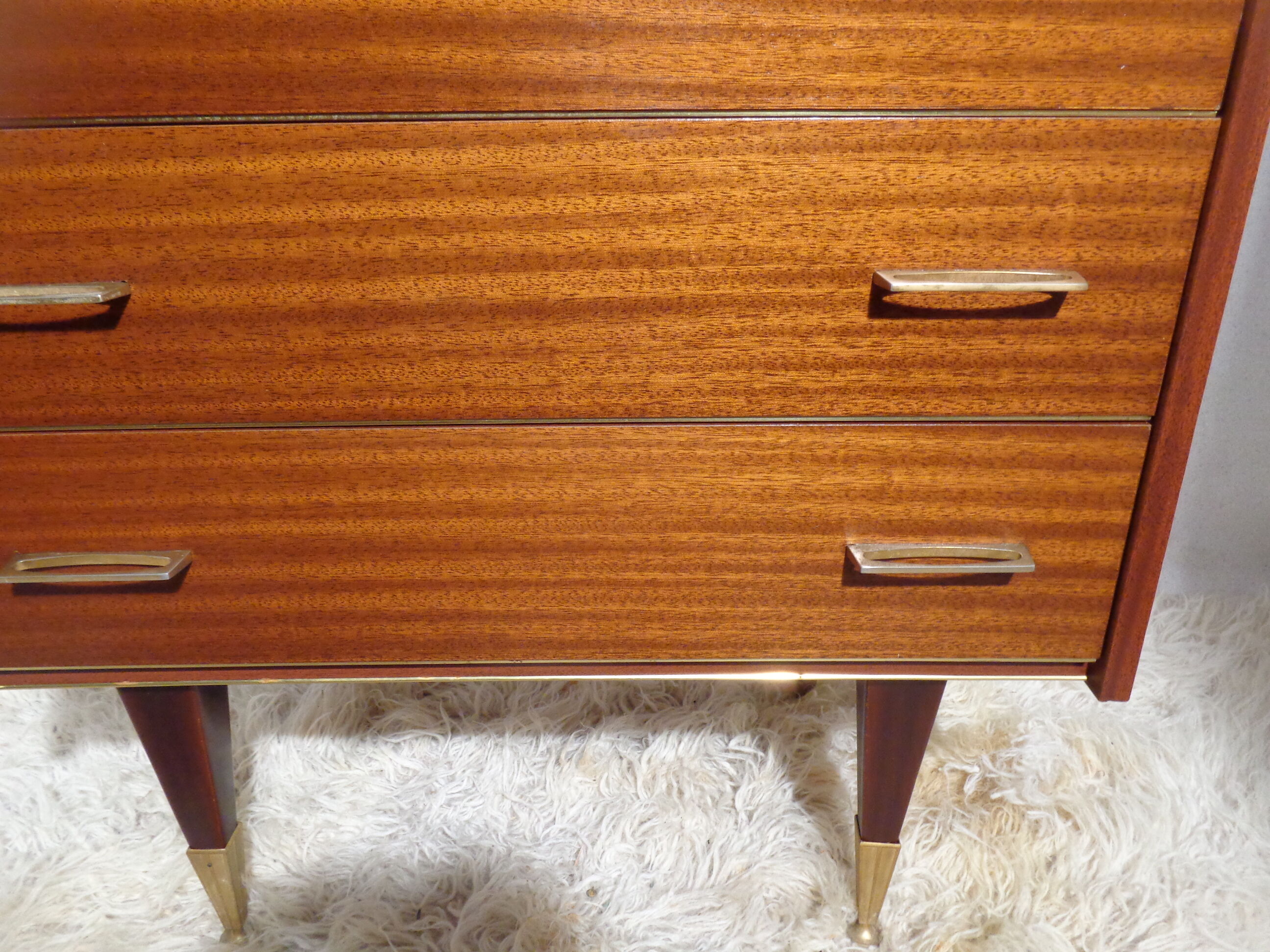 Vintage rag chest of drawers from the 60s seven drawers