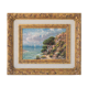Coastal landscape with sailing boats