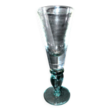 Vintage absinthe glass in blue blown glass H25cm
