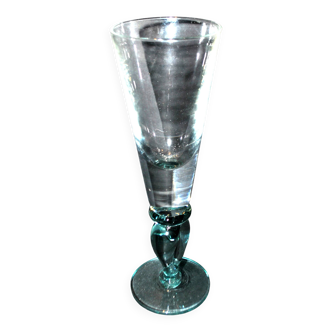Vintage absinthe glass in blue blown glass H25cm