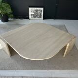 Travertine coffee table Roche Bobois
