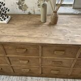 XL oak counter, trade furniture with multi-drawers
