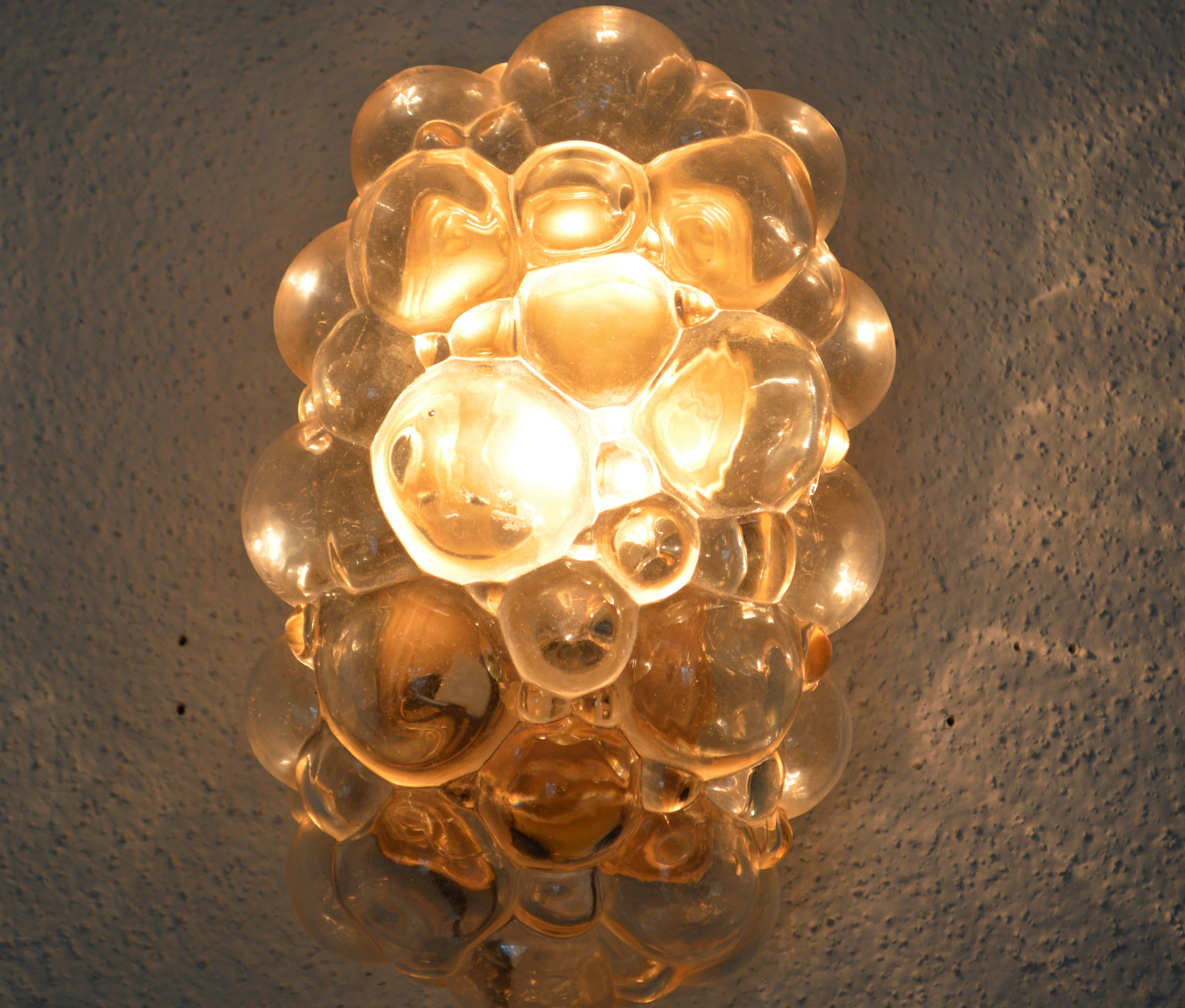 Vintage glass ceiling lamp by helena Tyrell Glashütte Limburg design