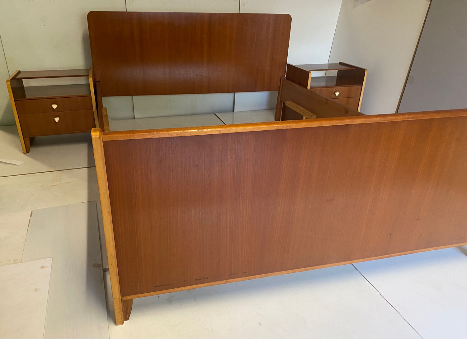 Vintage bed and bedside tables from 1957
