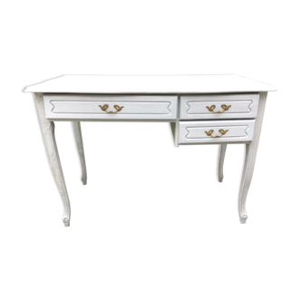 Vintage wood and brass desk